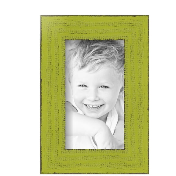 ArtToFrames 4" x 7" Modern Green Picture Frame, 4x7 inch Green Wood Poster Frame (WOM-4589), Pack