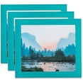 thumbnail image 1 of ArtToFrames 4" x 7" Turquoise Picture Frame, 4x7 inch Blue Wood Poster Frame (WOM-4588), 3 Pack, 1 of 7