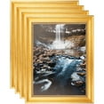 thumbnail image 1 of ArtToFrames 4" x 9" Antique Gold Picture Frame, 4x9 inch Gold Wood Poster Frame (WOM-2035), 4 Pack, 1 of 7