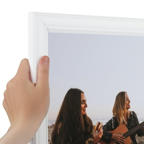 ArtToFrames 4" x 9" White Picture Frame, 4x9 inch White MDF Poster Frame (WOM-4098), Pack