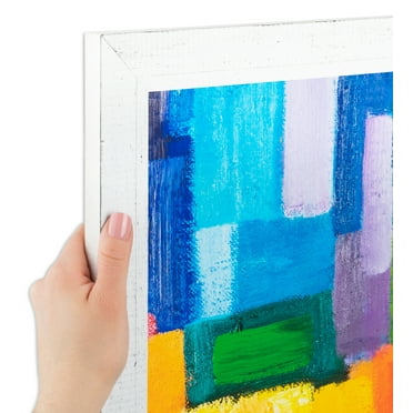 ArtToFrames 4x10 inch White Picture Frame, White Wood Poster Frame (4598)