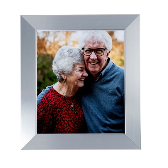 ArtToFrames 4x12" Light Silver Picture Frame, Silver Wood Poster Frame, with Regular Glass and Foam Backing 3/16 inch (FBPL-4827)