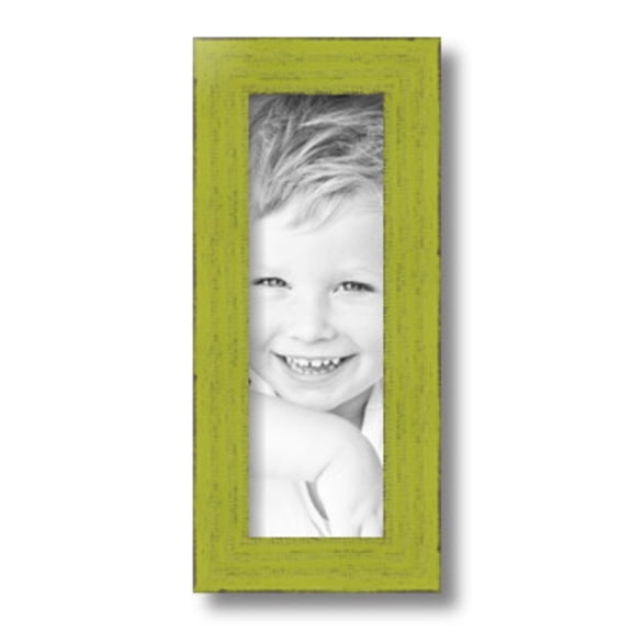 ArtToFrames 4x12" Modern Green Picture Frame, Green Wood Poster Frame, with Regular Glass and 2 (FBPL-4589)