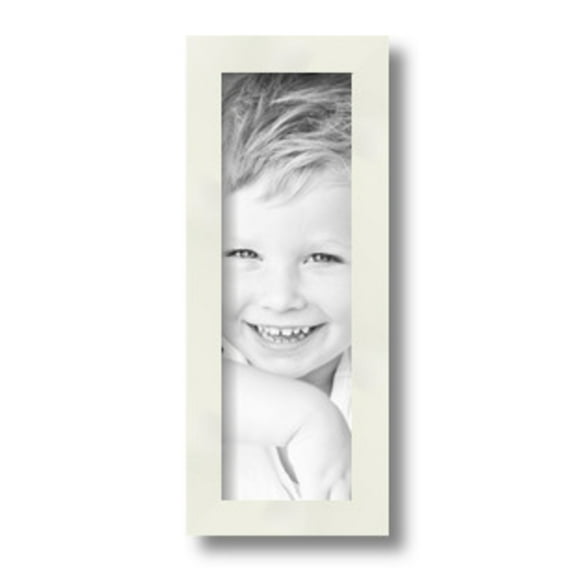 ArtToFrames 4x12" White Picture Frame, White Wood Poster Frame, with Regular Glass and 2 (FBPL-5140)