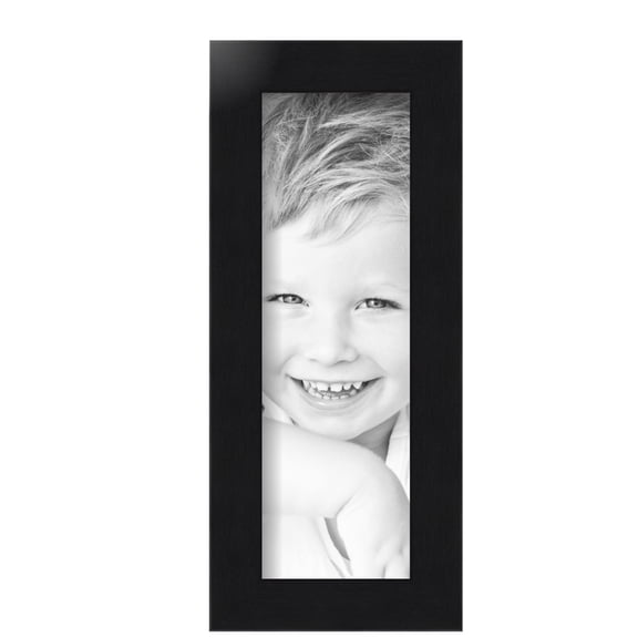 ArtToFrames 4x12 inch Black Steel Picture Frame, Black MDF Poster Frame (4639)