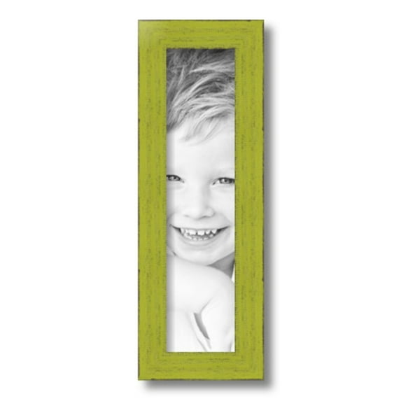 ArtToFrames 4x16" Modern Green Picture Frame, Green Wood Poster Frame, with Regular Glass and 2 (FBPL-4589)