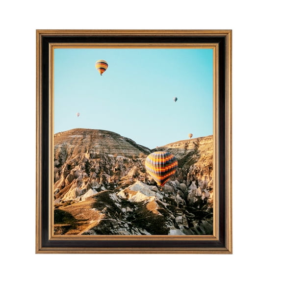 ArtToFrames 4x17" Gold with Burgundy Panel Picture Frame, Gold Wood Poster Frame, with Regular Glass and 2 (FBPL-4758)