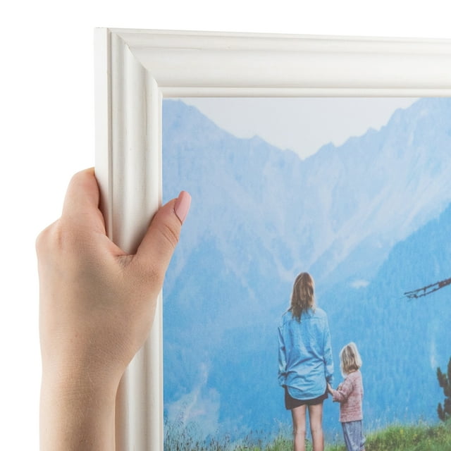 ArtToFrames 4x17 inch White Picture Frame, White Wood Poster Frame (4443)