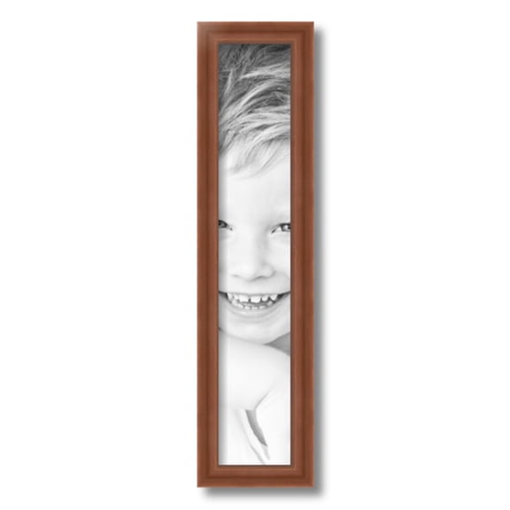 ArtToFrames 4x21" Painted Dark Orange Picture Frame, Red Wood Poster Frame, with Regular Acrylic and 2 (FBPL-4950)