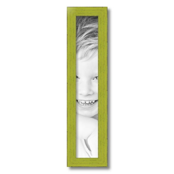 ArtToFrames 4x23" Modern Green Picture Frame, Green Wood Poster Frame, with Regular Acrylic and 2 (FBPL-4589)