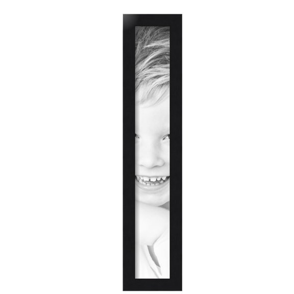 ArtToFrames 4x26 inch Black Steel Picture Frame, Black MDF Poster Frame (4639)