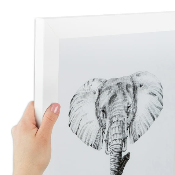 ArtToFrames 4x27 inch White Picture Frame, White MDF Poster Frame (3966)