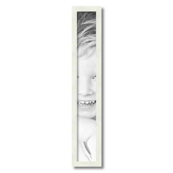 ArtToFrames 4x28" White Picture Frame, White Wood Poster Frame, with Regular Acrylic and 2 (FBPL-5140)