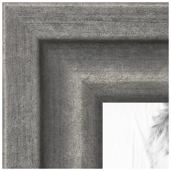 ArtToFrames 4x28 inch Muted Cold Silver Picture Frame, Silver MDF Poster Frame (4682)