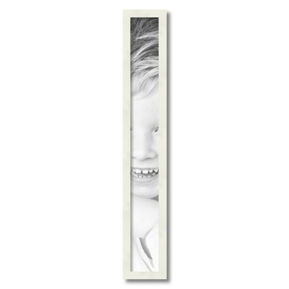 ArtToFrames 4x32 inch White Picture Frame, White 4" x 32" Wood Poster Frame (WOM-5140) 1234