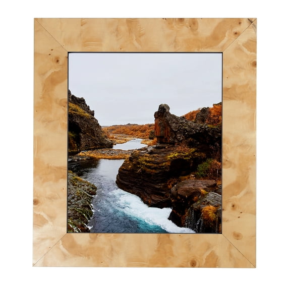 ArtToFrames 4x35" Maple Burl Veneer Picture Frame, Wood Poster Frame, with Regular Acrylic and 2 (FBPL-4955)