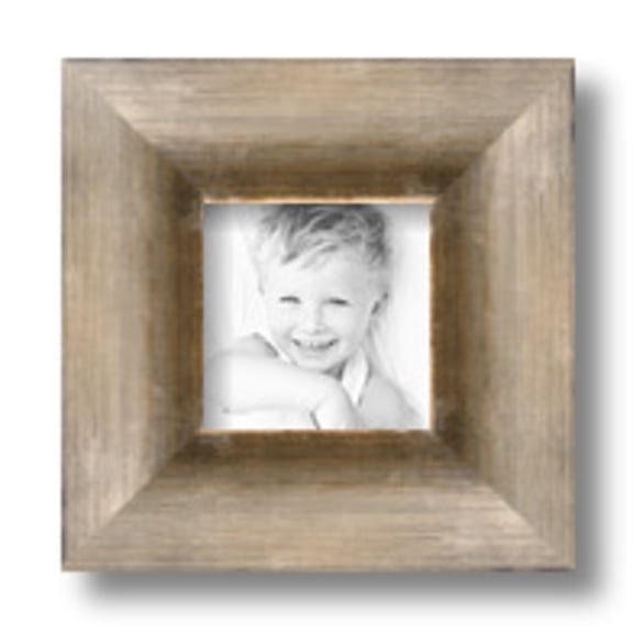 ArtToFrames 4x4" Antique Silver Picture Frame, Silver Wood Poster Frame, with Regular Glass and 2 (FBPL-4944)