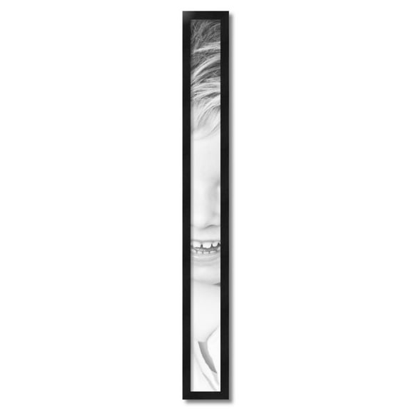 ArtToFrames 4x44 inch Black Picture Frame, Black 4" x 44" Wood Poster Frame (WOM-5141) 1234