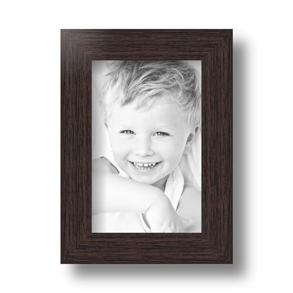 ArtToFrames 4x6 Inch Verlinga Brown Picture Frame, This Brown Wood Poster Frame is Great for Your Art or Photos, Comes with Regular Glass (4656)