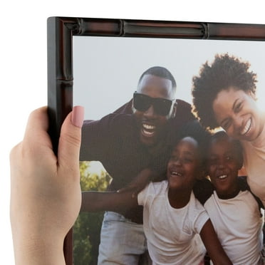 ArtToFrames 4x6 Inch Walnut Bamboo Picture Frame, This Brown Wood Poster Frame is Great for Your Art or Photos, Comes with Regular Glass (4874)
