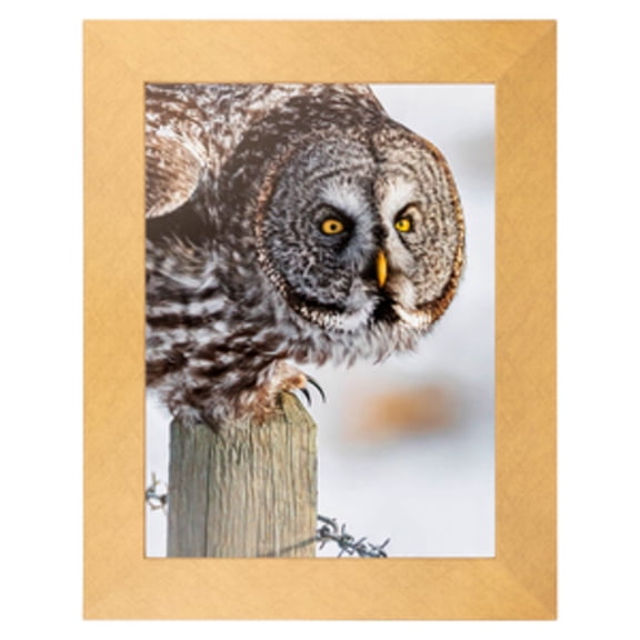ArtToFrames 4x6" Metallic Gold Picture Frame, Gold MDF Poster Frame, with Regular Glass and Foam Backing 3/16 inch (FBPL-4500)