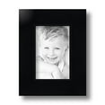 thumbnail image 1 of ArtToFrames 4x6" Satin Black Step Lip Picture Frame, Black Wood Poster Frame, with Regular Glass and Foam Backing 3/16 inch (FBPL-1452), 1 of 5