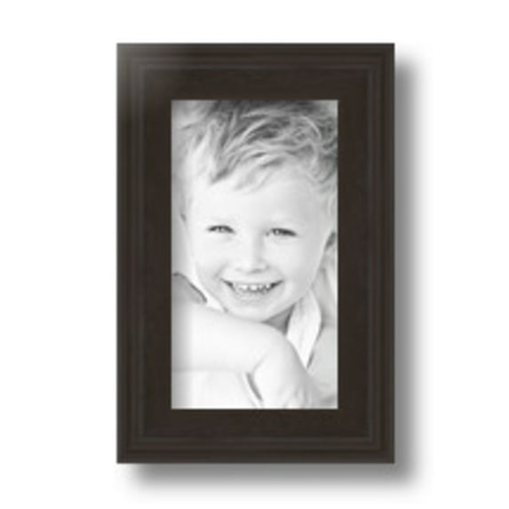 ArtToFrames 4x7" Brown Picture Frame, Brown Wood Poster Frame, with Regular Glass and Foam Backing 3/16 inch (FBPL-4886)