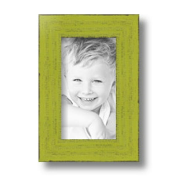 ArtToFrames 4x7" Modern Green Picture Frame, Green Wood Poster Frame, with Regular Glass and 2 (FBPL-4589)
