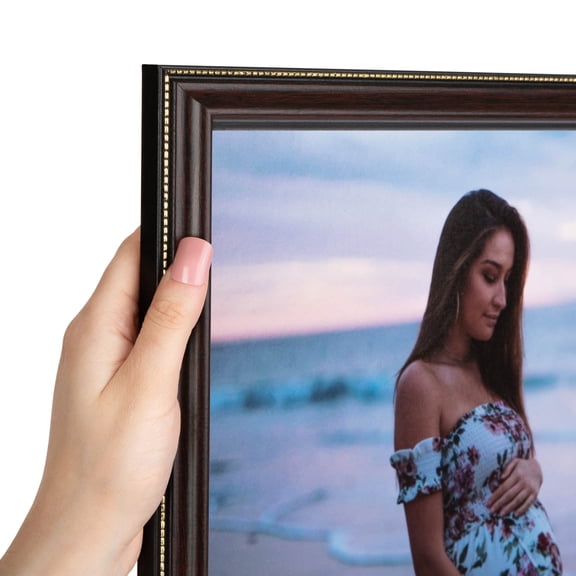 ArtToFrames 4x8 inch Mahogany Picture Frame, Brown Wood Poster Frame (4412)