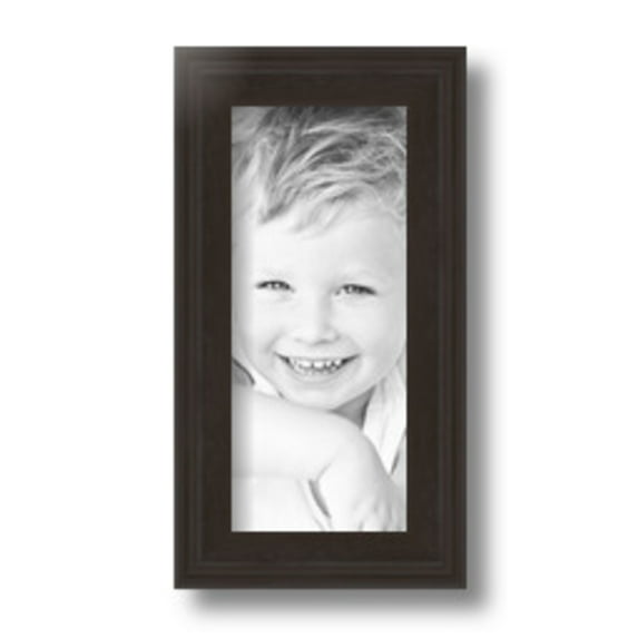ArtToFrames 4x9" Brown Picture Frame, Brown Wood Poster Frame, with Regular Glass and 2 (FBPL-4886)
