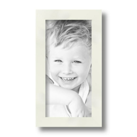ArtToFrames 5" x 10" White Picture Frame, 5x10 inch White Wood Poster Frame (WOM-5140)