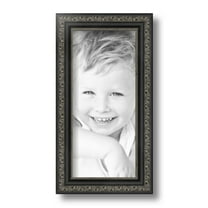 ArtToFrames 5" x 11" Antique Black Picture Frame, 5x11 inch Black Wood Poster Frame (WOM-5106)