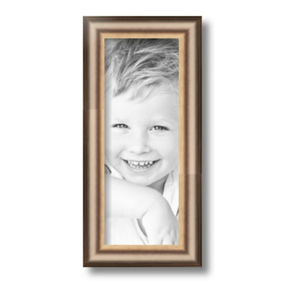 ArtToFrames 5" x 13" Anique Silver Picture Frame, 5x13 inch Silver Wood Poster Frame (WOM-4964)