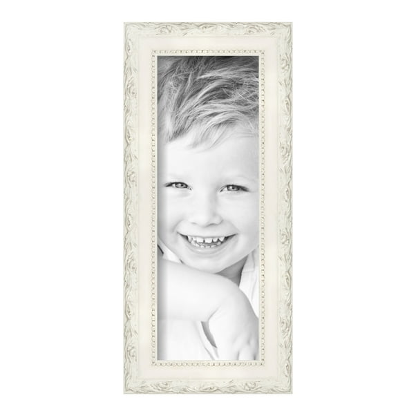 ArtToFrames 5" x 14" Classic White Picture Frame, 5x14 inch White Wood Poster Frame (WOM-5004), Pack