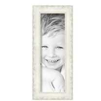 ArtToFrames 5" x 15" Classic White Picture Frame, 5x15 inch White Wood Poster Frame (WOM-5004),  Pack