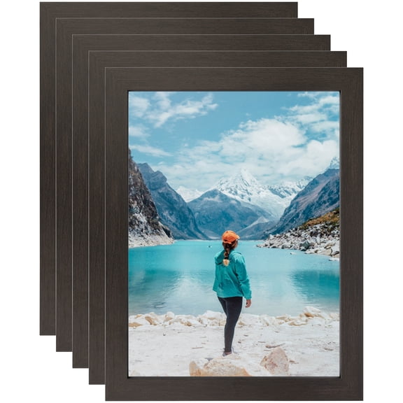 ArtToFrames 5" x 15" Coffee Picture Frame, 5x15 inch Brown MDF Poster Frame (WOM-3913), 5 Pack