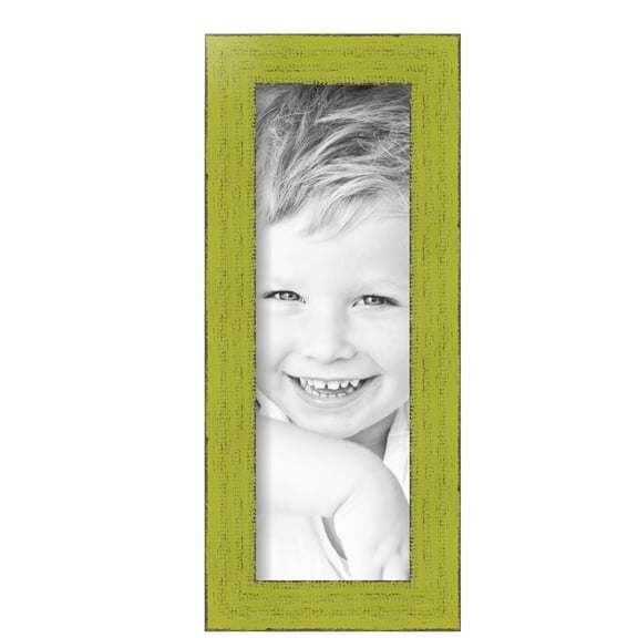 ArtToFrames 5" x 15" Modern Green Picture Frame, 5x15 inch Green Wood Poster Frame (WOM-4589),  Pack