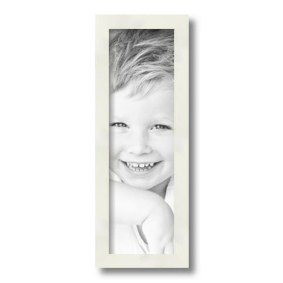 ArtToFrames 5" x 16" White Picture Frame, 5x16 inch White Wood Poster Frame (WOM-5140)