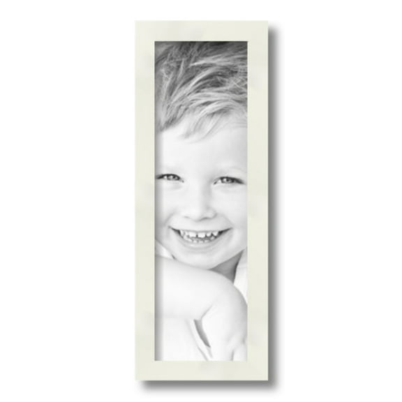 ArtToFrames 5" x 16" White Picture Frame, 5x16 inch White Wood Poster Frame (WOM-5140)