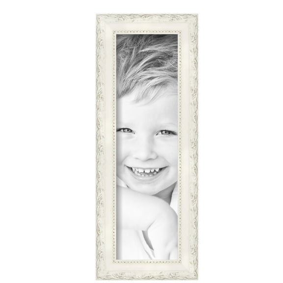 ArtToFrames 5" x 17" Classic White Picture Frame, 5x17 inch White Wood Poster Frame (WOM-5004), Pack