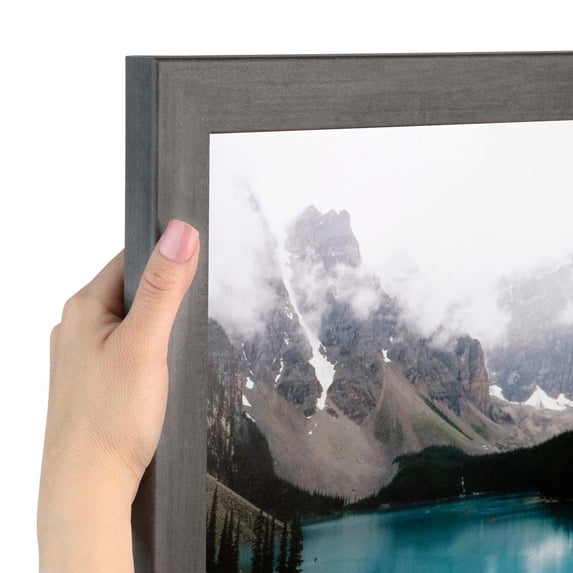 ArtToFrames 5" x 20" Slate Gray Picture Frame, 5x20 inch Gray MDF Poster Frame (WOM-4669), Pack