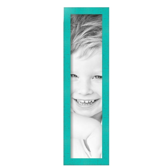 ArtToFrames 5" x 21" Aqua Picture Frame, 5x21 inch Green Wood Poster Frame (WOM-5186),  Pack