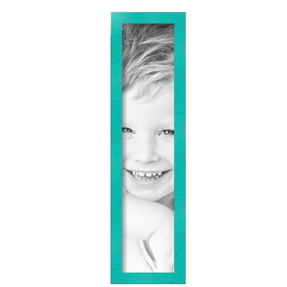 ArtToFrames 5" x 22" Aqua Picture Frame, 5x22 inch Green Wood Poster Frame (WOM-5186),  Pack