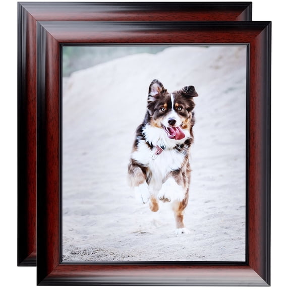 ArtToFrames 5" x 22" Matte mahogany Diploma Picture Frame, 5x22 inch Brown Wood Poster Frame (WOM-5108), 2 Pack