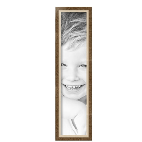 ArtToFrames 5" x 22" Taupe with Silver Lip Picture Frame, 5x22 inch Multi Wood Poster Frame (WOM-4986), Pack
