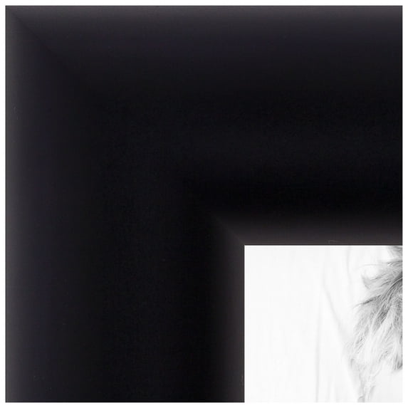 ArtToFrames 5" x 25" Satin Black Bull Nose Picture Frame, 5x25 inch Black Wood Poster Frame (WOM-1417)
