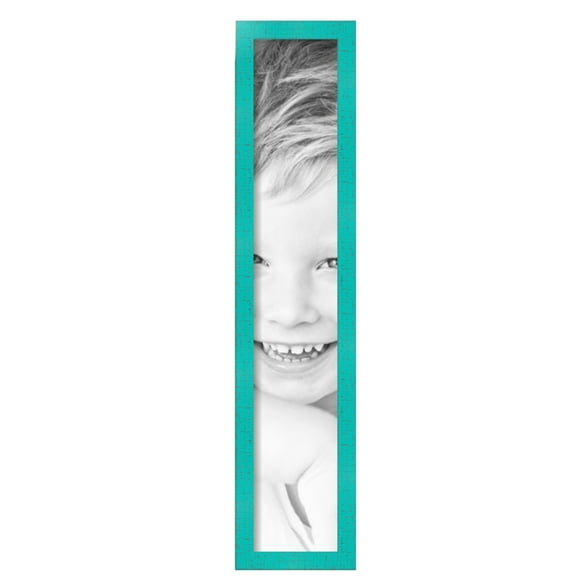 ArtToFrames 5" x 28" Aqua Picture Frame, 5x28 inch Green Wood Poster Frame (WOM-5186),  Pack