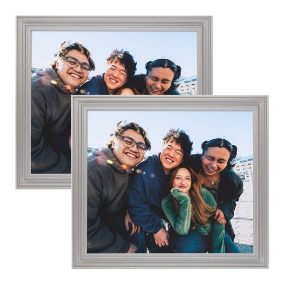 ArtToFrames 5" x 31" Silver Picture Frame, 5x31 inch Silver Wood Poster Frame (WOM-5388), 2 Pack