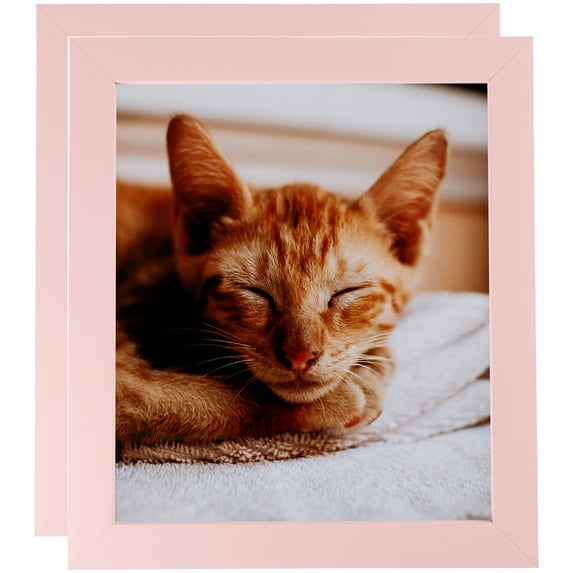 ArtToFrames 5" x 32" Pink Picture Frame, 5x32 inch Pink Wood Poster Frame (WOM-4120), 2 Pack