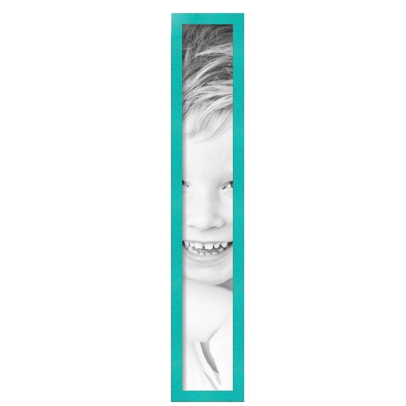 ArtToFrames 5" x 33" Aqua Picture Frame, 5x33 inch Green Wood Poster Frame (WOM-5186), Pack